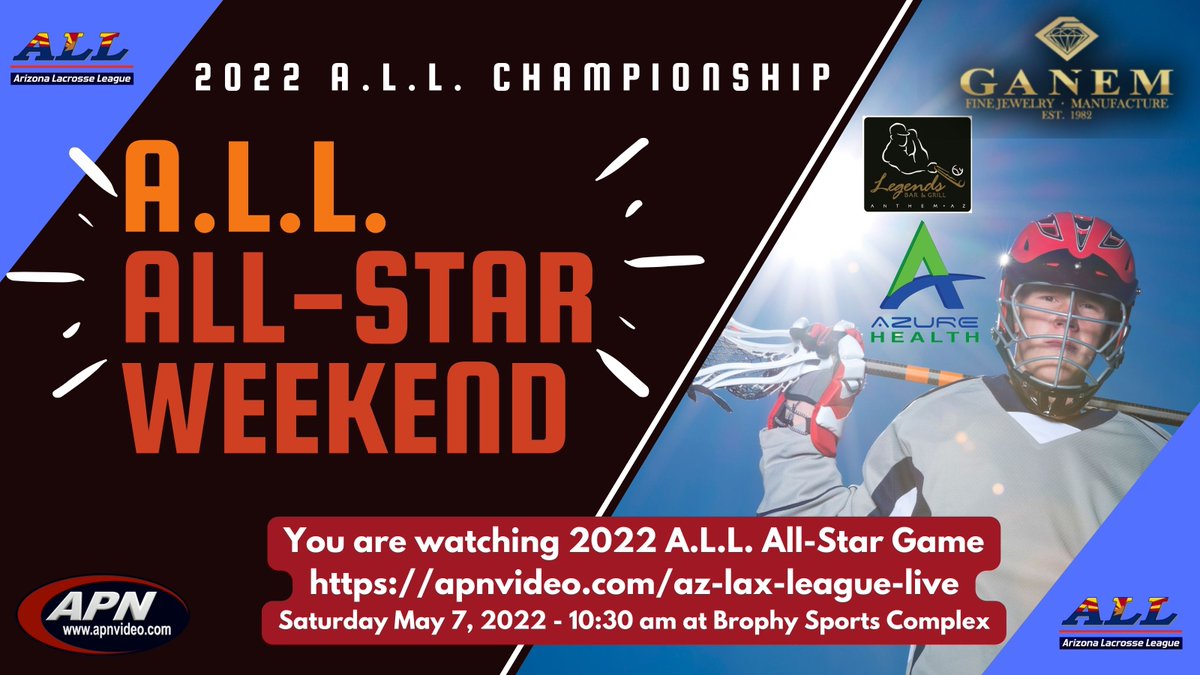 Catch the 2022 A.L.L. All-Stars in person or live on APN Video Sports.  Game starts at 10:30 am Sat May 7 at Brophy Sports Complex in Phoenix.

Live on APN:
apnvideo.com/az-lax-league-…