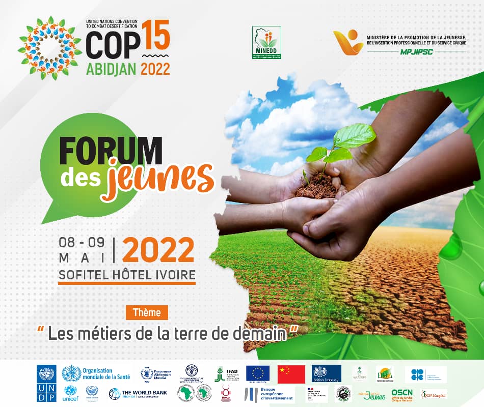 JeffAmann_'s tweet photo. #Abidjan abrite la #COP15. L'événement s'ouvre ce dimanche 8 mai avec le Forum des jeunes (Youth Forum). 
#CIV225 #CivBlog #MPJESC https://t.co/UR2vOqdbkk