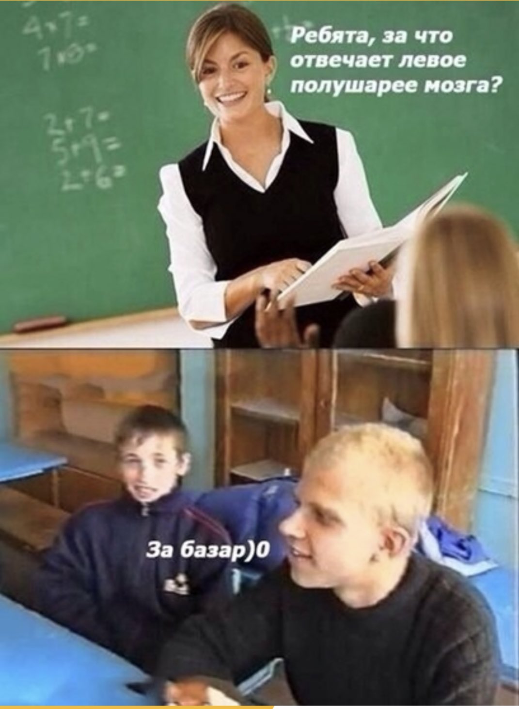 Левое полушарие отвечает за базар