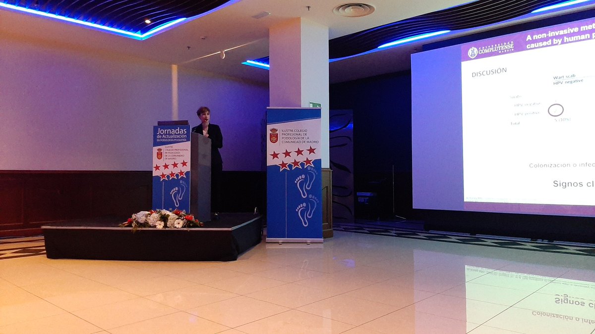 Hoy estamos presentes en las Jornadas de Actualización en Podología/Podiatría organizas por el <a href="/Copomadrid/">ICOPOMA</a> .

Felicidades a nuestra antigua compañera <a href="/garciaoreja/">Sara García Oreja</a> por su gran ponencia.