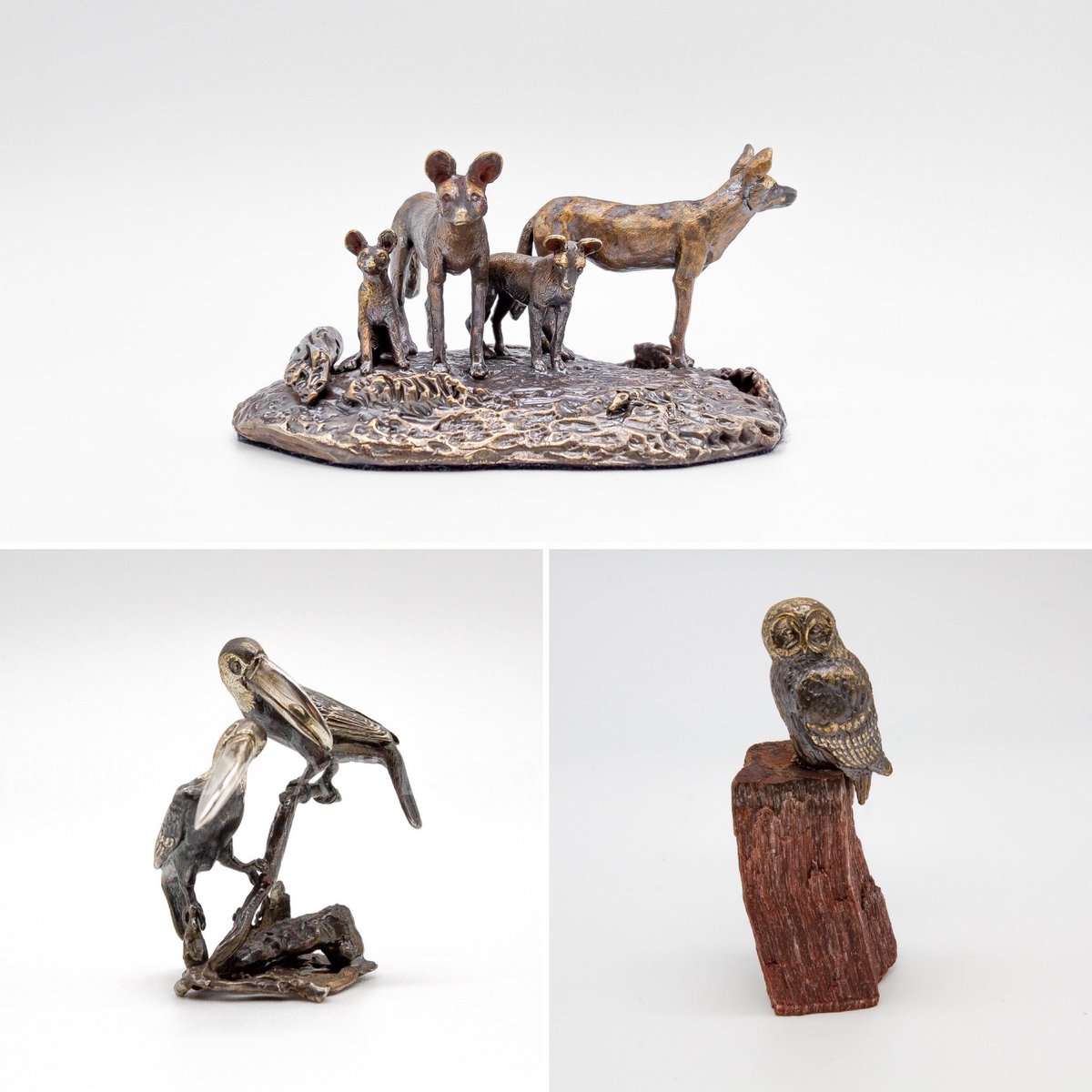 sculpturebype's tweet photo. ‘Family Lesson’, ‘Tuxedo Toucans’ &amp; ‘Owls Rock’ are all part of The Snow Goose Gallery’s 30th International ‘The Art of The Miniature’ Exhibition. The Show runs from May 1st - June 12th. 

@snowgoosegal #snowgoosegallery #sculpturebypauleaton https://t.co/PBrG5sjm7F