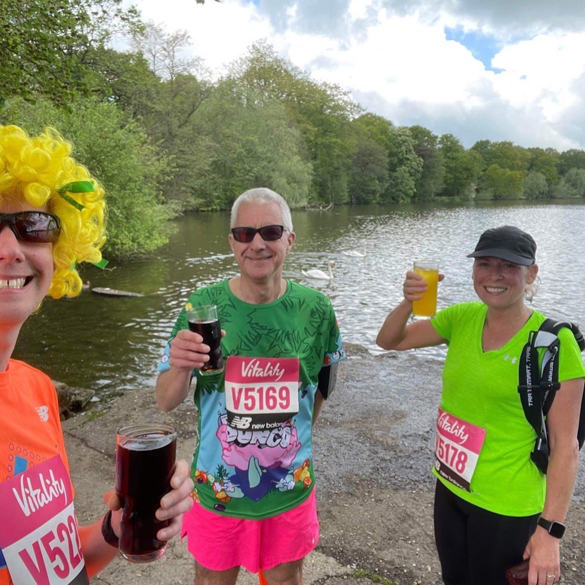 bigbaddoctor's tweet photo. Well that’s a wrap

BRIGHT &amp; BEAUTIFUL run with @LattRJ and Jan

Very🥵&amp; tough course 

Top people to run with-Kudos to twitter likes from @elliscross96 and @EilishMccolgan ✊

Donations made to the @cftrust from us all today @London10K ✅ 

Much ❤️ and ✌️ 
#PalliativeCare 🙌 https://t.co/PxoBeozLh1