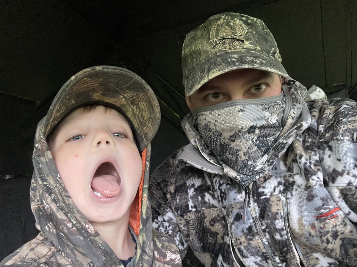 SurraOutdoors's tweet photo. Bo’s first Turkey hunt w/Dad.
No birds, lots of rain and even more fun! Not bad for a 4 year old. #GoHuntPA #turkeyhunting #takeakidhunting #nextgeneration https://t.co/8ttN3g6dZs