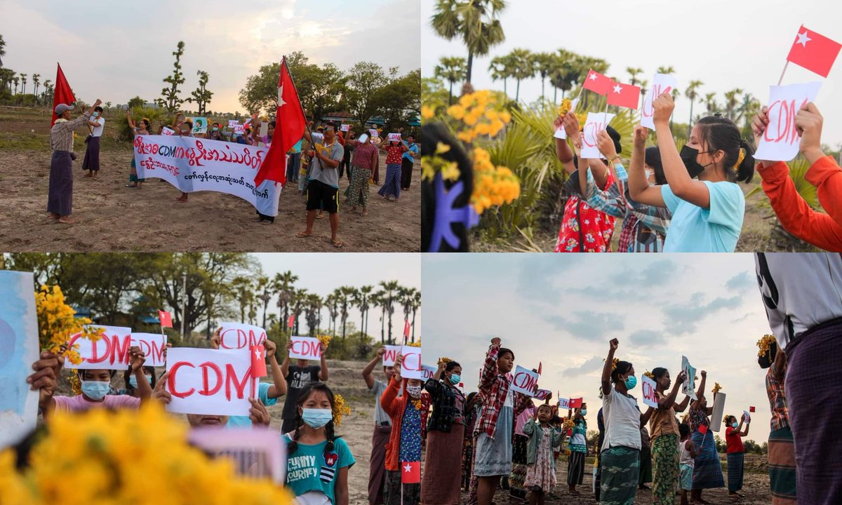 Anti-coup revolutionary strike in Sagaing's Monywa Twp.  #2022May7Coup #HelpMyanmarIDPs #WhatsHappeningInMyanmar