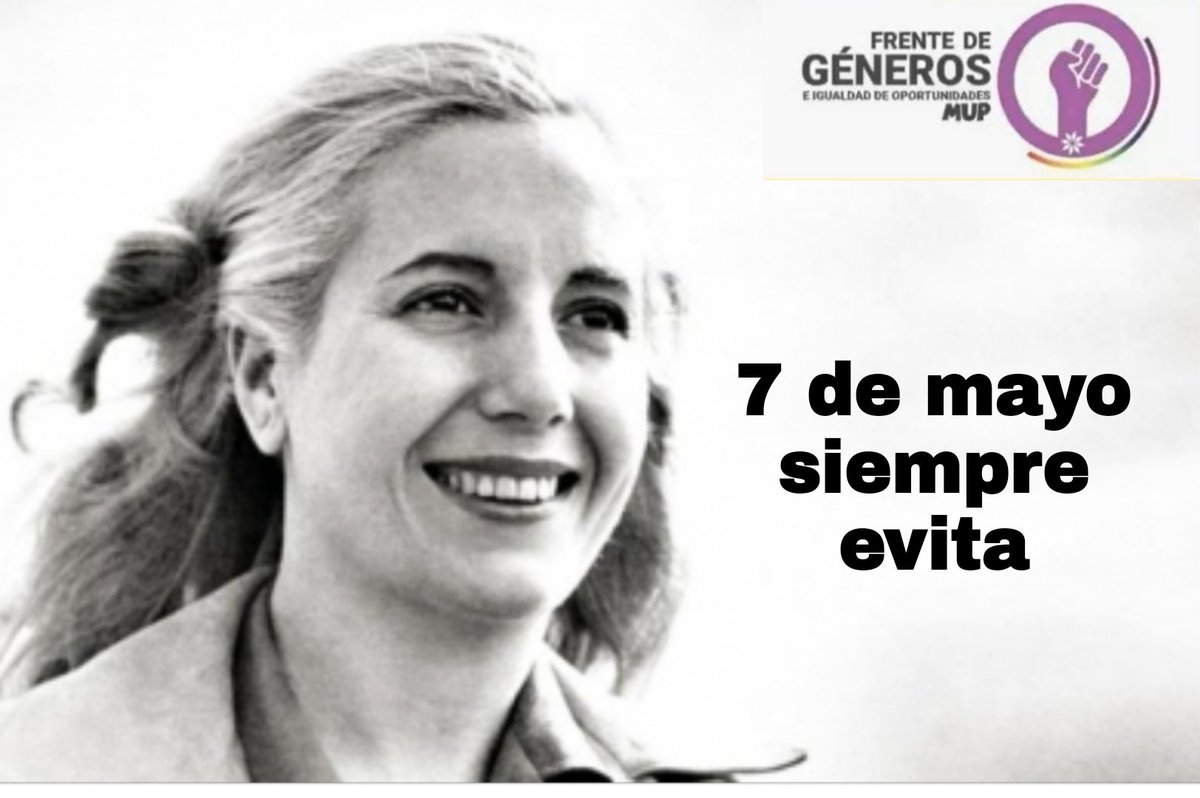 MUP_LR's tweet photo. Eva es sinónimo de compromiso, solidaridad y amor por el otro.

Hoy a 103 años de su nacimiento, seguir su ejemplo de militancia por los humildes de nuestra Patria es el mandato que no debe olvidar nunca. 
@mupvilari #EvitaEterna https://t.co/0StGIgLUxE