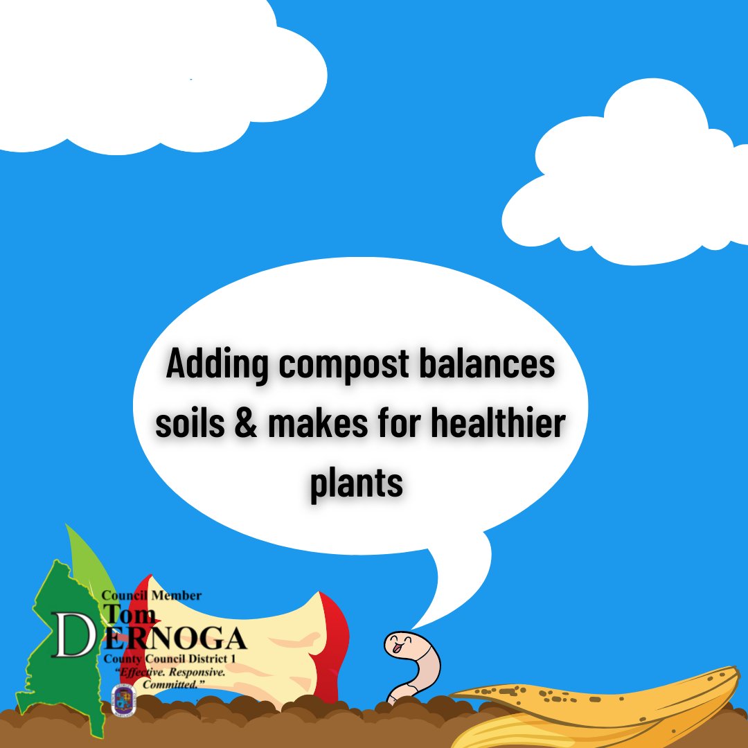 TomDernogaD1's tweet photo. Use #compost to enhance the health of your soil! Mix dry leaves, shredded paper, or cardboard w/ produce scraps or lawn clippings to make #compost at home & improve your plants health. #EcoTips #InternationalCompostWeek https://t.co/jzUj4E199o