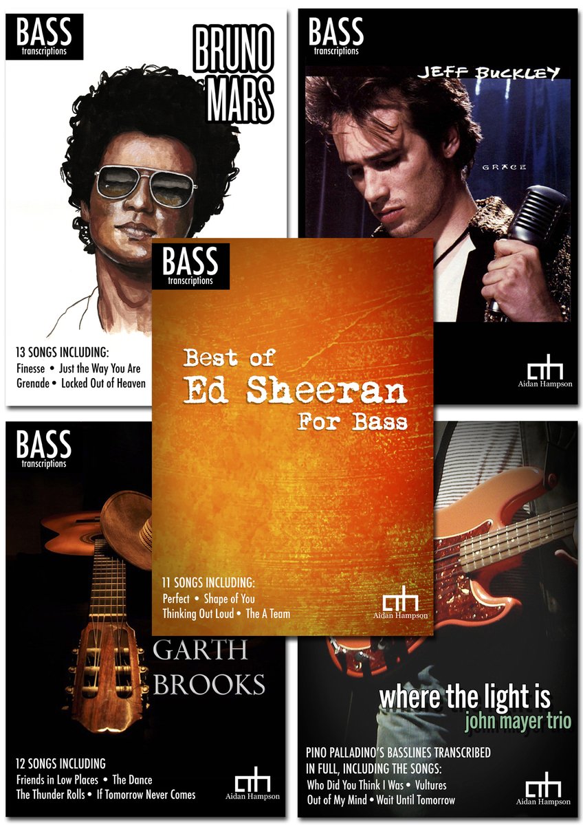 Pino Palladino, Garth Books, Bruno Mars, Ed Sheeran &amp; Jeff Buckley Bass Books! For more Info on these and many More, visit ow.ly/pJHc50J1WMI