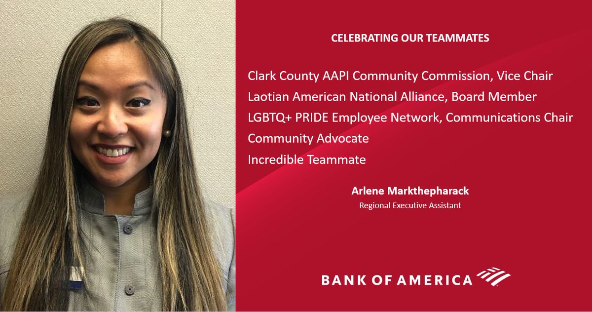 AlWelchMP's tweet photo. I would like to recognize my teammate, Arlene Markthepharack, for the great impact she has on our company and in the Las Vegas community. 

#AAPIHeritageMonth https://t.co/doJWAqTxlb