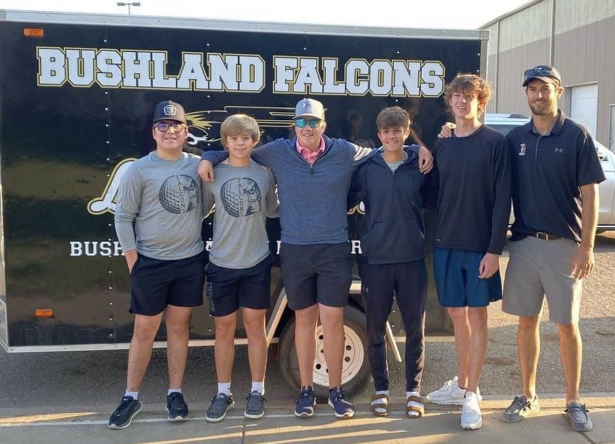 BushlandHS's tweet photo. Boys Golf headed to state for the first time in school history! Safe travels and good luck! https://t.co/UksnPz63Im