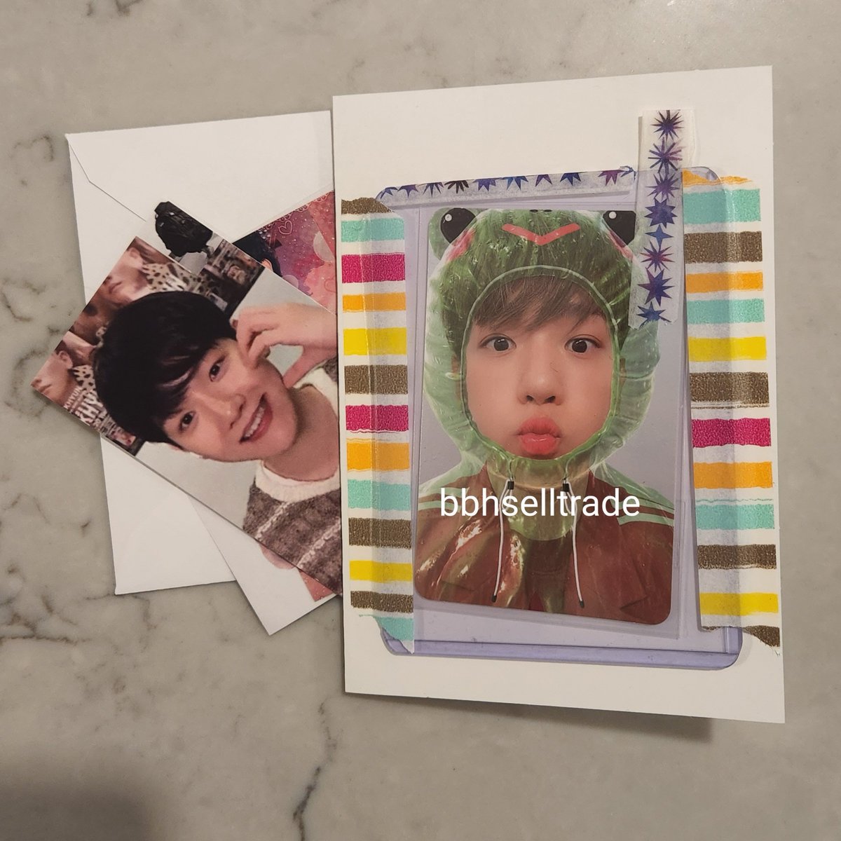 bbhselltrade's tweet photo. thank you so much @HyuneeBeLight finally i have this pc again! the card arrived safely and the little extras you added are cute 🥺💕 https://t.co/h7PUCuushj