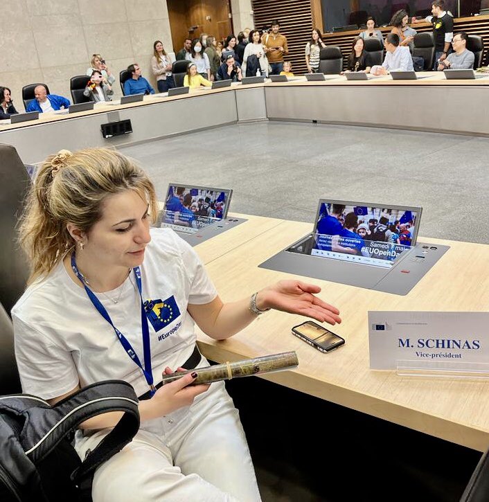 MargSchinas's tweet photo. Today’s #EUOpenDay offers a great opportunity for everyone to see up close and personal the EU institutions. 

Btw @CKattami hope all your dreams come true…

#EuropeDay https://t.co/eC0WPbjqwm