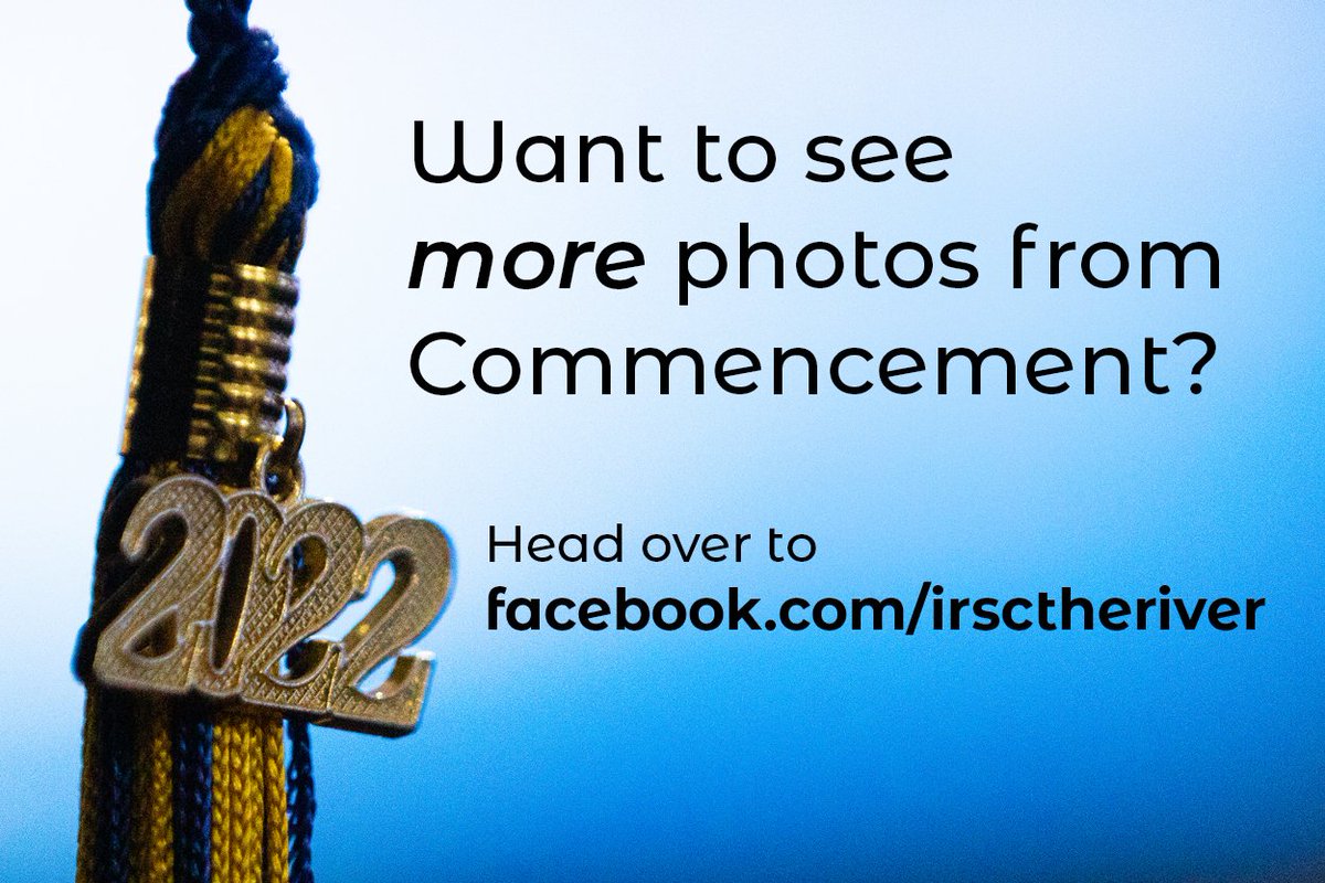 IRSCTheRiver's tweet photo. We hope you've enjoyed these #IRSCGrad photos as much as we have! Our final set of images comes from the Bachelor's Degree ceremony on April 29.
Congratulations to all of our graduates! Your futures are bright and we can't wait to see what you accomplish next!
#IRSCProud https://t.co/QoBOt0EyLW