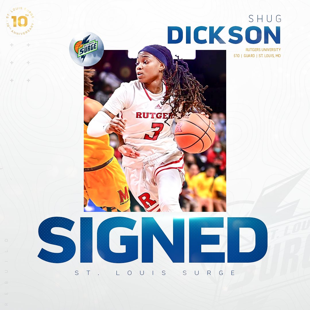 stlsurge's tweet photo. We are proud to announce that Shug Dickson has signed on to return back to her hometown to play in her 1st season with the Surge! 🔏

Welcome back to STL, Shug! ⚡️

#STLNative #STLSurgeNation https://t.co/gXbAka4MHD