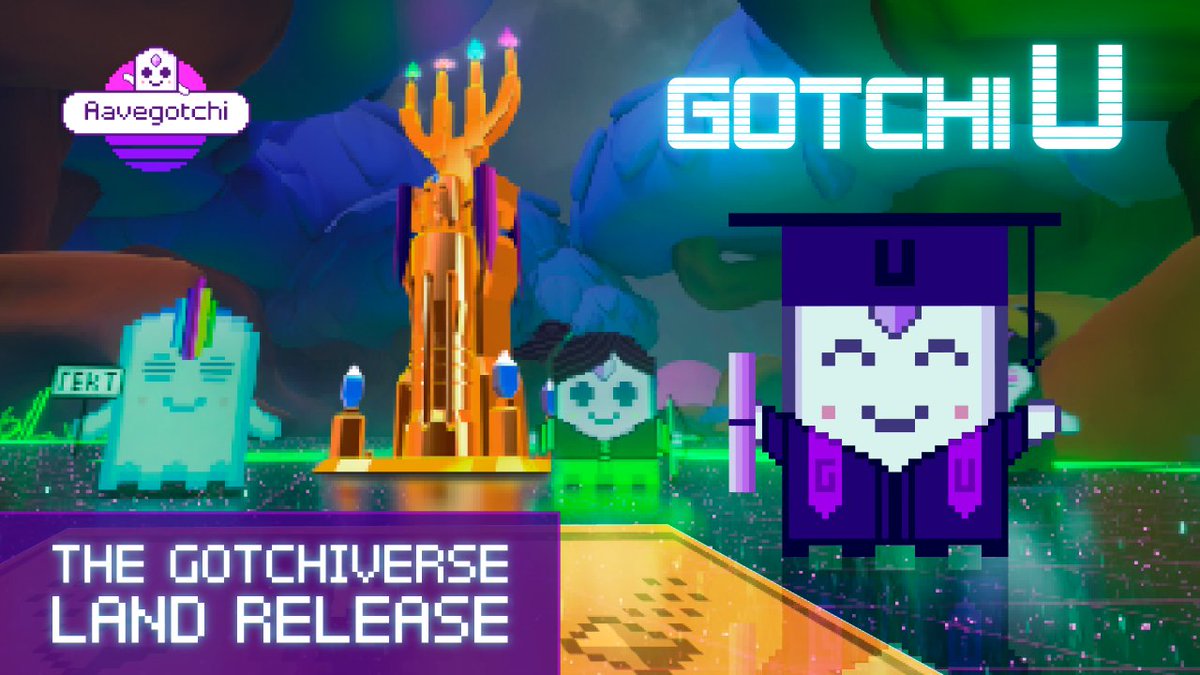 aavegotchi's tweet photo. 🗣 LAND HO! 

#Gotchiverse Land goes live on May 18th! 👀👀👀

🚀Get ready for Parcels, Channeling, equipping Aaltars, Tiles &amp; so much moar!

Full details here👇
https://t.co/heuNWUIghq https://t.co/yflaPDP0Dx