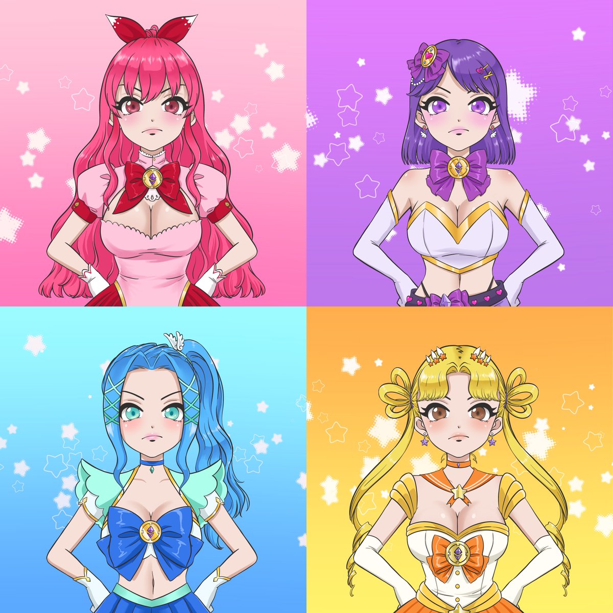 ⭐️Anti Moe Moe club⭐️
Magical girl pew pew💥
💎0.018 ETH (🟣Polygon)

💖021 bit.ly/3kPyJ3d
💜022 bit.ly/3LT9nxp
💙023 bit.ly/3kMUMaT
💛024 bit.ly/3FtdFJd

discord : discord.gg/wUWUeazHZ5

#PolygonNFT #nftjpn #nftgirl #NFTanime #waifu
