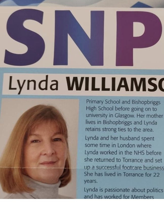 MrJohnNicolson's tweet photo. So thrilled that my lovely friend - and office manager - Lynda Williamson - aka @snowthistle - has been elected as @theSNP councillor. I know it’s a dream come true for Lynda and I couldn’t be prouder of her. She’ll be outstanding. #ActiveSNP #SLG22 https://t.co/XVZCV1VrJL