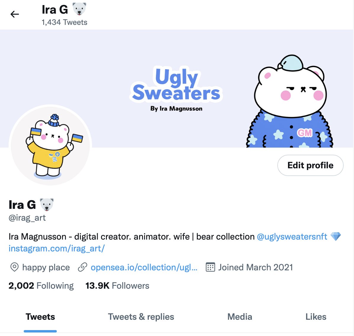 irag_art's tweet photo. gm💙 looove my new banner by @lostincode @BlueCapCo https://t.co/jFO4jbRAmQ