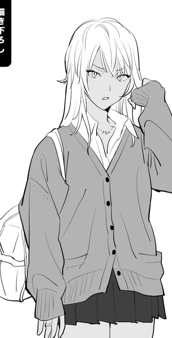いま黒ギャルJKのショートエロ描いてるでな 