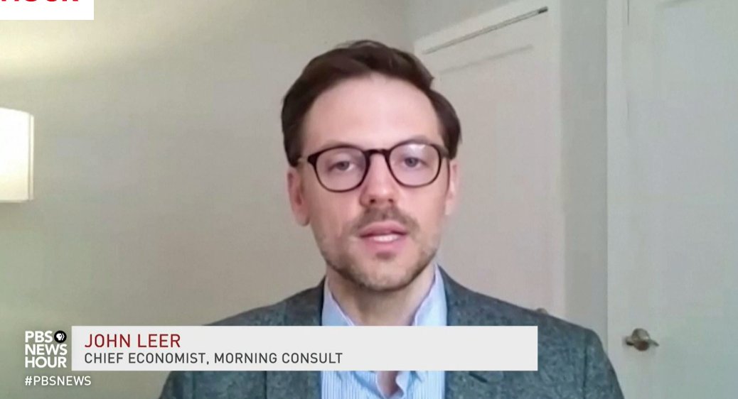 "The impact of those rising [interest] rates is yet to be reflected in today's jobs report," <a href="/MorningConsult/">Morning Consult</a> chief economist <a href="/JohnCLeer/">John Leer</a> told <a href="/NewsHour/">PBS News</a> last night to.pbs.org/3LT0MuA