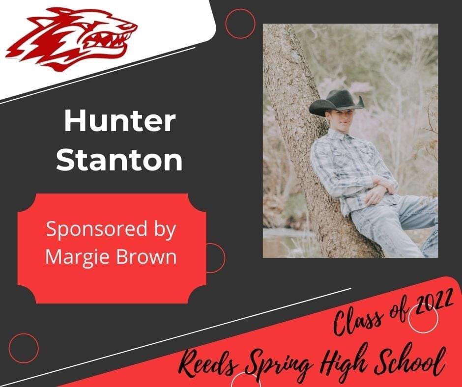Today we feature Senior Hunter Stanton.  Hunter is sponsored by Margie Brown. <a href="/RSWolves/">Reeds Spring Schools</a> <a href="/ReedsSpringHS/">RSHS Wolves 🐺</a>