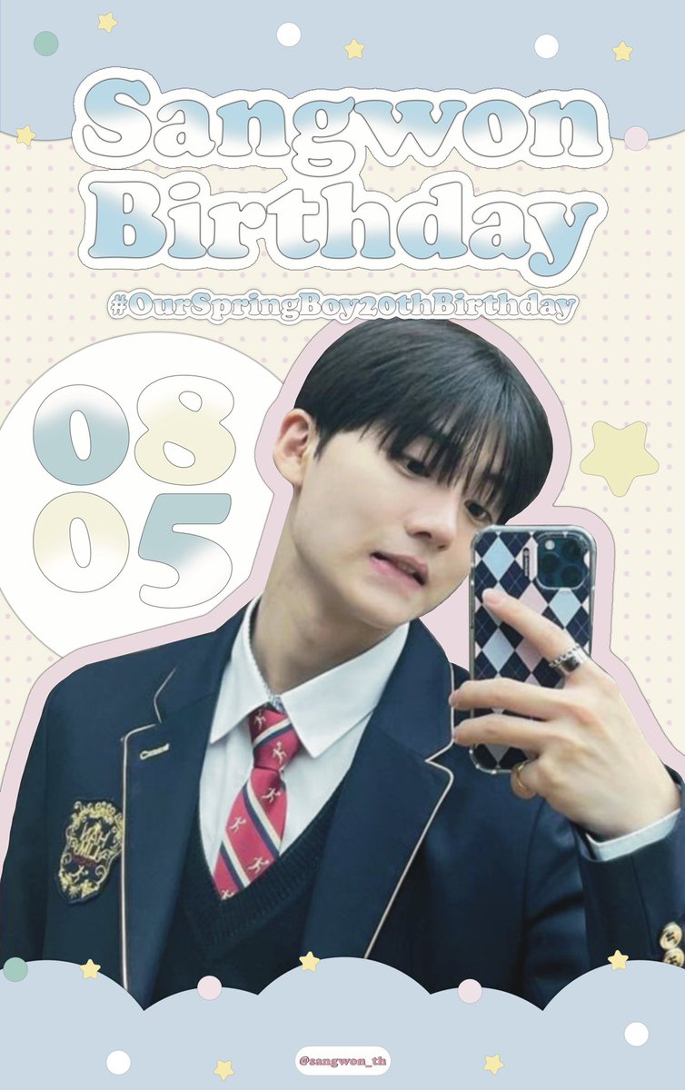 leehsg2541's tweet photo. Happy Birthday adekkkk🎉🎊🎂 ditunggu debut nya dek klo bisa palli palli ya, jangan tiktokan mulu☺️
#HappySangwonDay 
#FlowerboySangwonBirthday 
#OurSpringBoy20thBirthday
#TraineeA https://t.co/zw34Uojizz