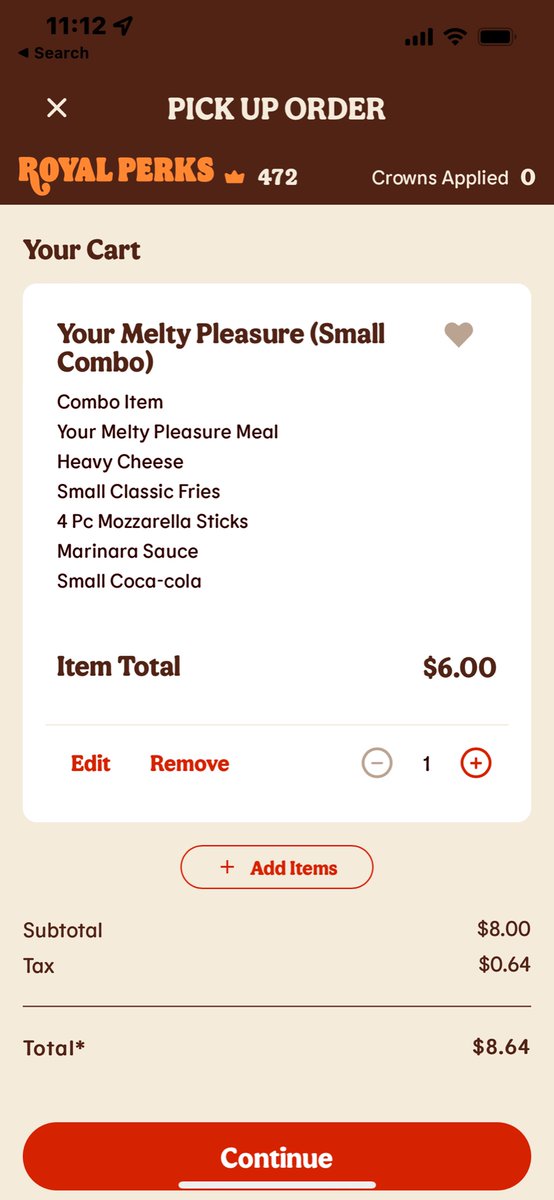 Zach_Mattice's tweet photo. @BurgerKing your app is glitched and ringing up the melty pleasures in at $8 instead of the $6 https://t.co/d617MkQl78