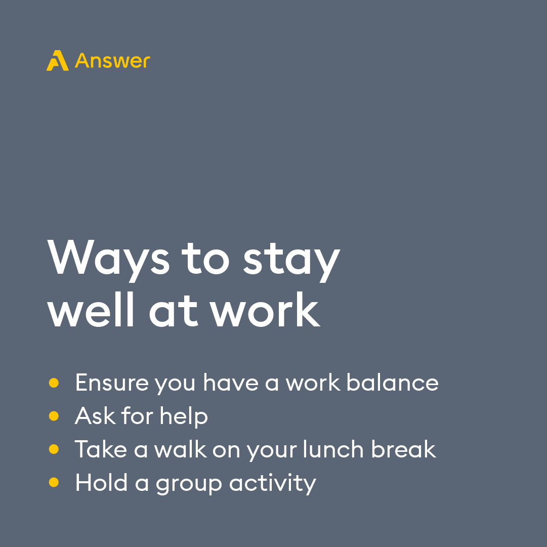 AnswerDigital's tweet photo. When work gets tiring, ensure to take a break. When work gets overwhelming ensure you have a balance. When work gets boring, reach out your hand - make it fun!
#work #happyenvironment #positivity #wellness #people #AnswerDigital https://t.co/eJyV9GozYC