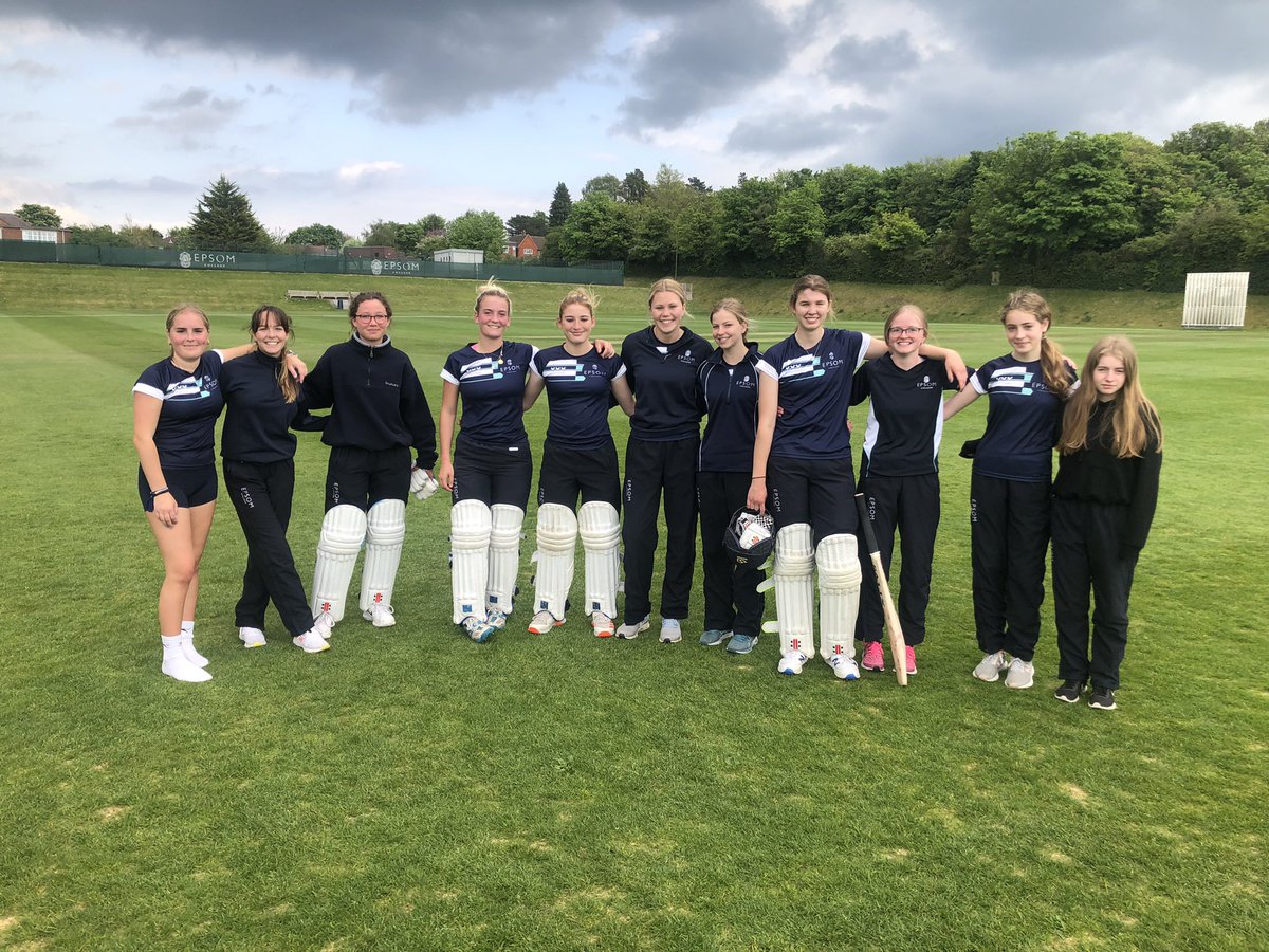 EpsomCSixth's tweet photo. The unbeaten Girls XI after a comfortable victory against Sevenoaks. Keep it up Epsom! @EpsomC_Cricket https://t.co/2hNCuJiHrq