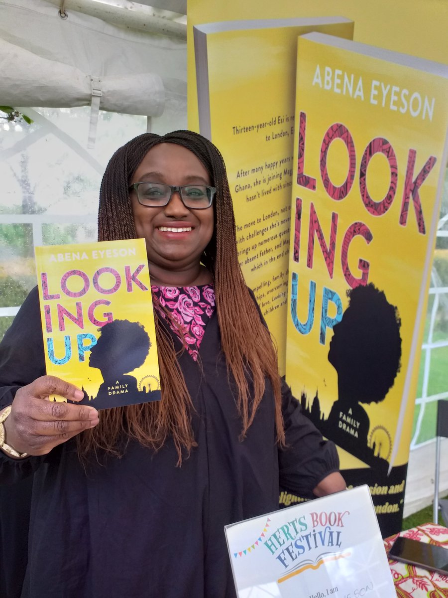 Look who I met at the #HertsBookFest2022! #YA author <a href="/EyesonAbena/">Abena Eyeson</a>! Pick up her book online or say hello in person! #FanGirl

amazon.co.uk/Looking-Up-Abe…