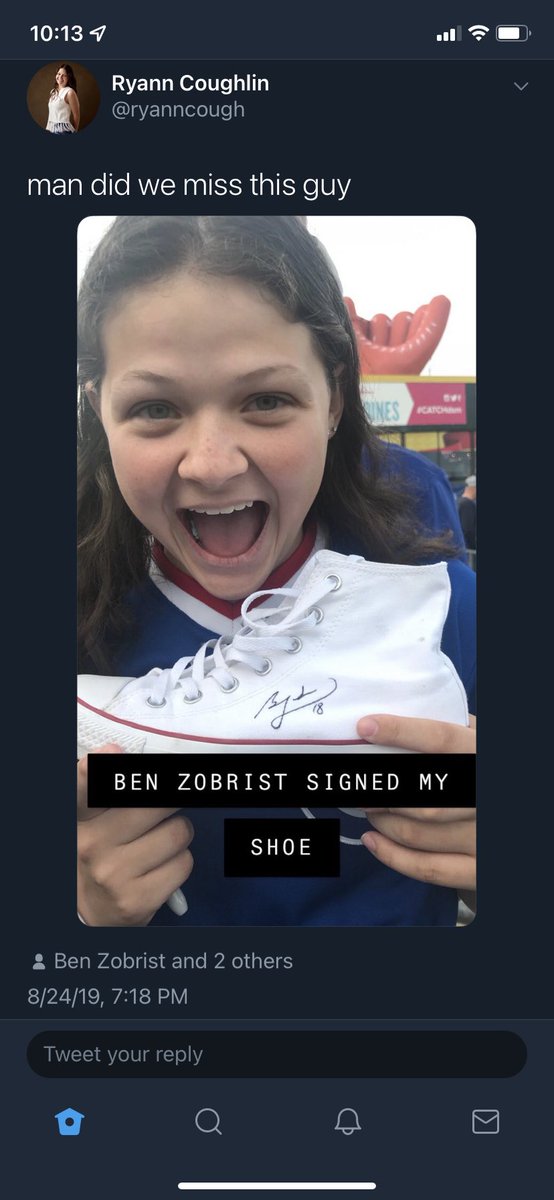 BEN ZOBRIST SIGNED MY SHOE (again!) The craziest and coolest grad gift ever! Huge thanks to Ben, Tom, and Jason for making this happen. Man do we miss that guy!