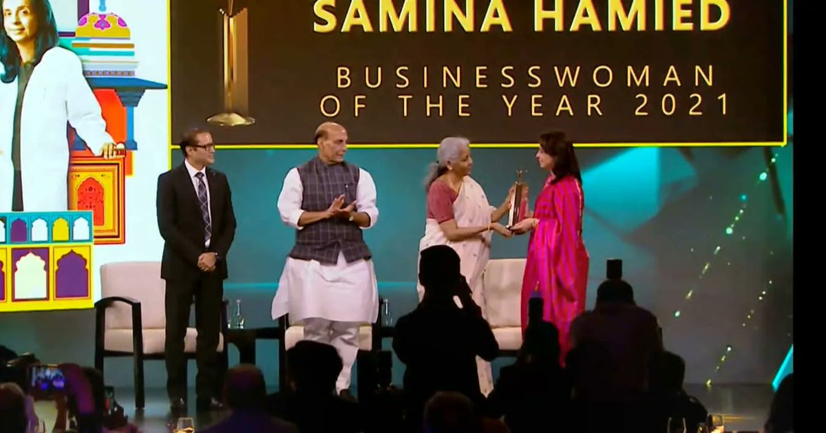 Cipla_Global's tweet photo. Thrilled to share that @SaminaHamied has been conferred the ET 'Businesswoman of the Year' 2021. 
#ETAwards #CorporateExcellence https://t.co/bKyT9HBKlY