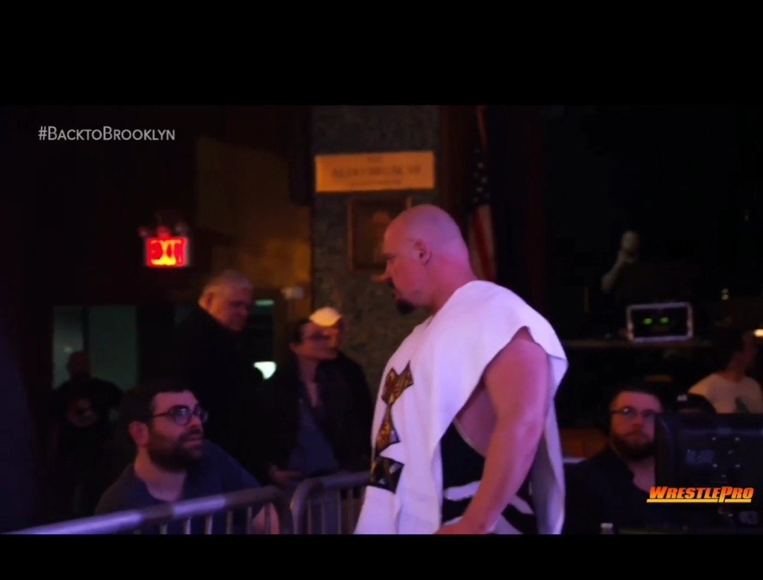 garririvkin's tweet photo. Best birthday present, got stared down by @DiffMaker_Traxx @WrestlePro #BackToBrooklyn https://t.co/f92NKfmwgc
