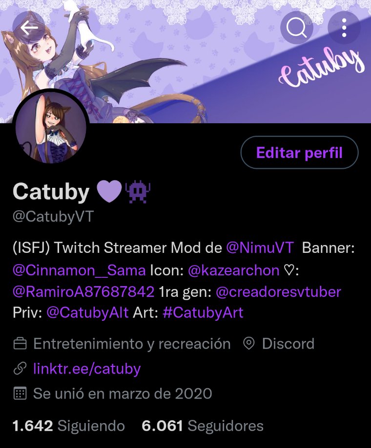 Catuby_'s tweet photo. Chicooooos!!!! Muchas gracias por los 6k!! 🥺🥺🥺💜💜💜💜 https://t.co/NRIkk8Qvlz
