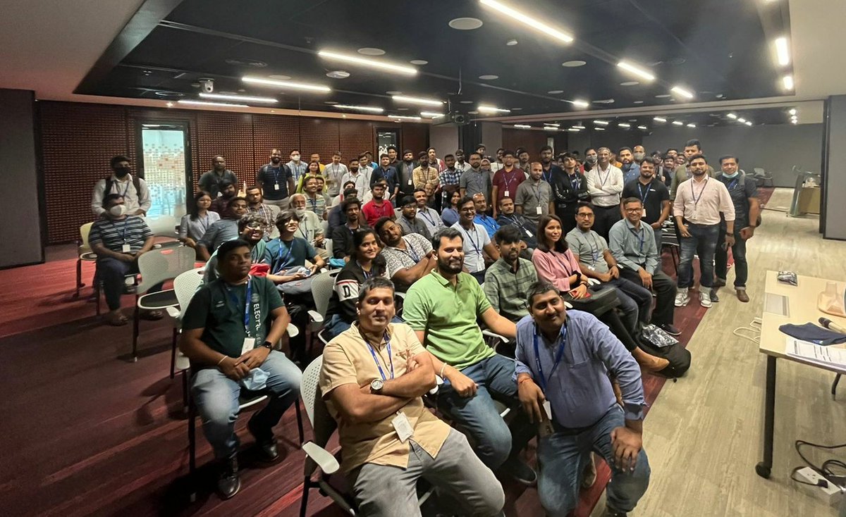 svswaminathan's tweet photo. That's a wrap for #GABLR2022 #GlobalAzure event in #bengaluru. It was super awesome and motivating to see 160+ people attending an in person event post pandemic to learn about #azure.

@ChendrayanV @jasjitchopra @amreshkris @nishanil @bdotnetug https://t.co/JXp7hPWVPv