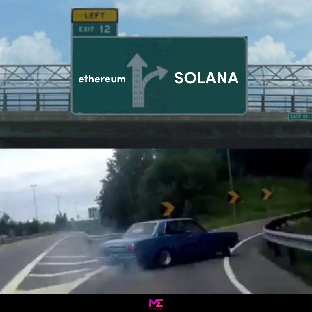 "fuck it, Eth dead. I'm moving to Solana"

- Everyone, 2022