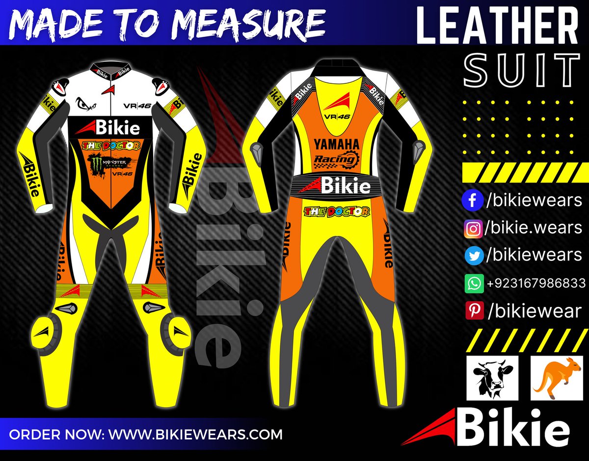 BikieWears's tweet photo. ✅ Here we go with another outstanding design 😊 for motorbike leather suits 🌝 to wear on track days 😉. 
.
✅ Work with our design team to custom your own design 🙂 or have them create a completely new design 🤗 with respect to production possibilities 😎.
.
#bikie #ridetorise https://t.co/kDlLqxoZSo