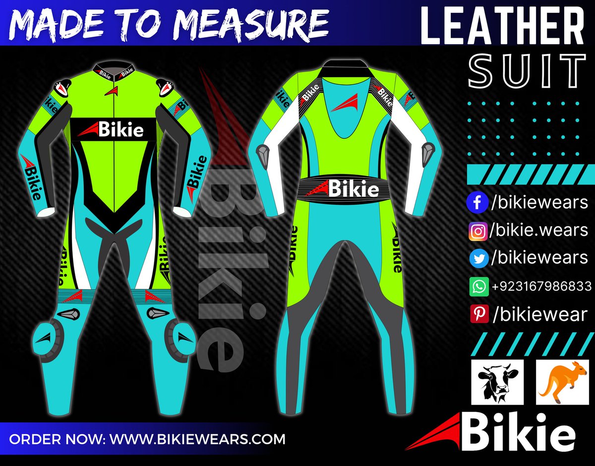 BikieWears's tweet photo. ✅ Here we go with another outstanding design 😊 for motorbike leather suits 🌝 to wear on track days 😉. 
.
✅ Work with our design team to custom your own design 🙂 or have them create a completely new design 🤗 with respect to production possibilities 😎.
.
#bikie #ridetorise https://t.co/kDlLqxoZSo