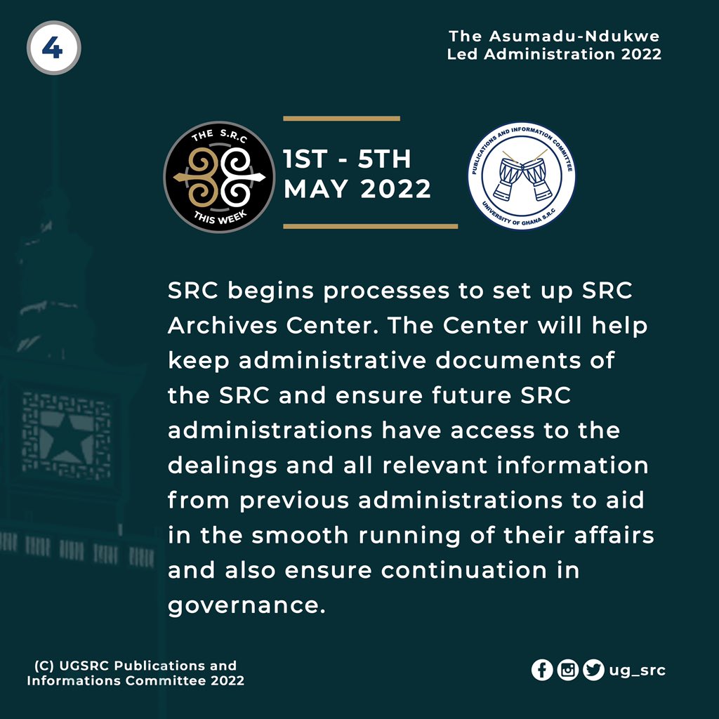 Ug_src's tweet photo. #SRCThisWeek
#ANewDirection
#Asumadu-NdukweLedAdministration https://t.co/ET9jXM7aS1