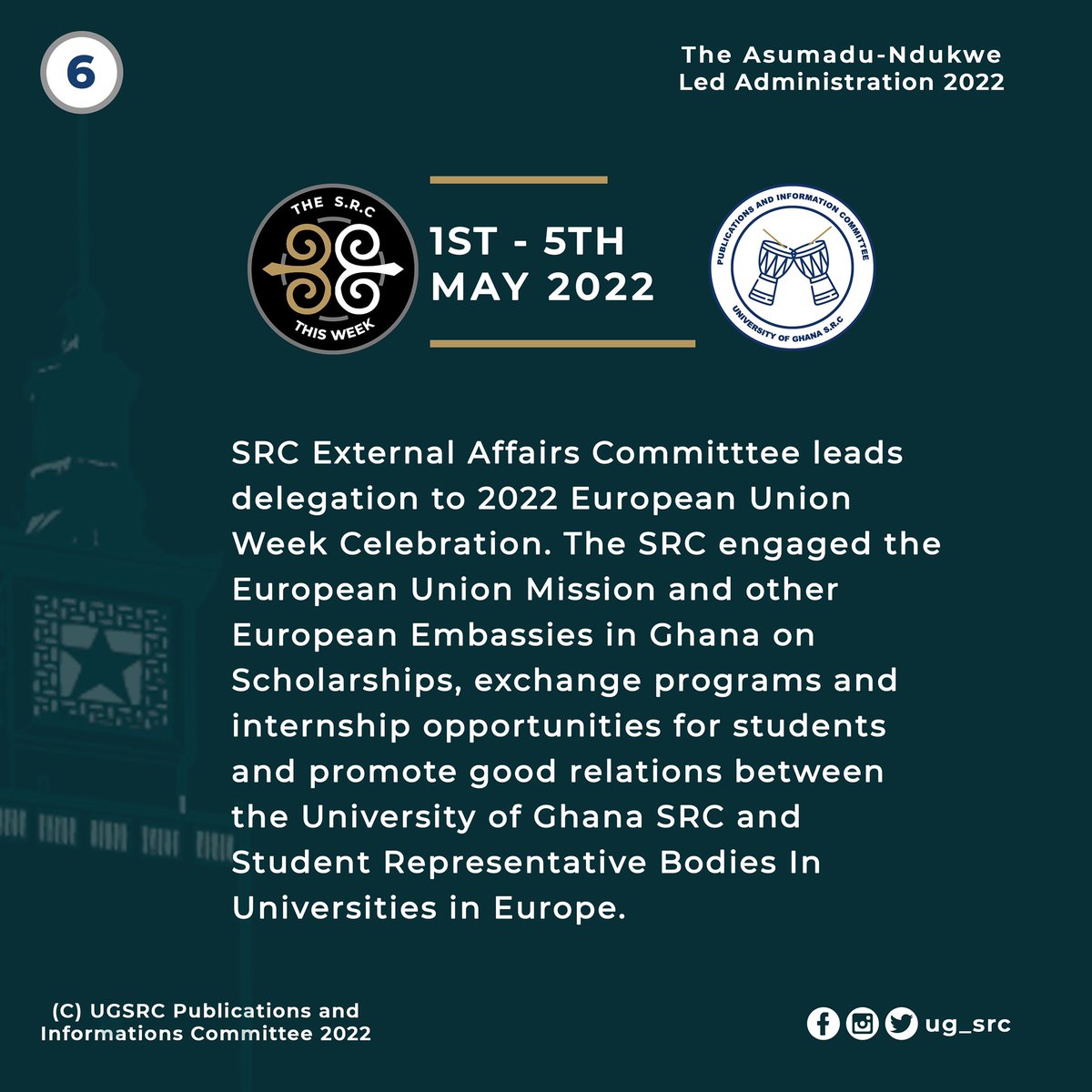 Ug_src's tweet photo. #SRCThisWeek
#ANewDirection
#Asumadu-NdukweLedAdministration https://t.co/i2Q2q3bPMs