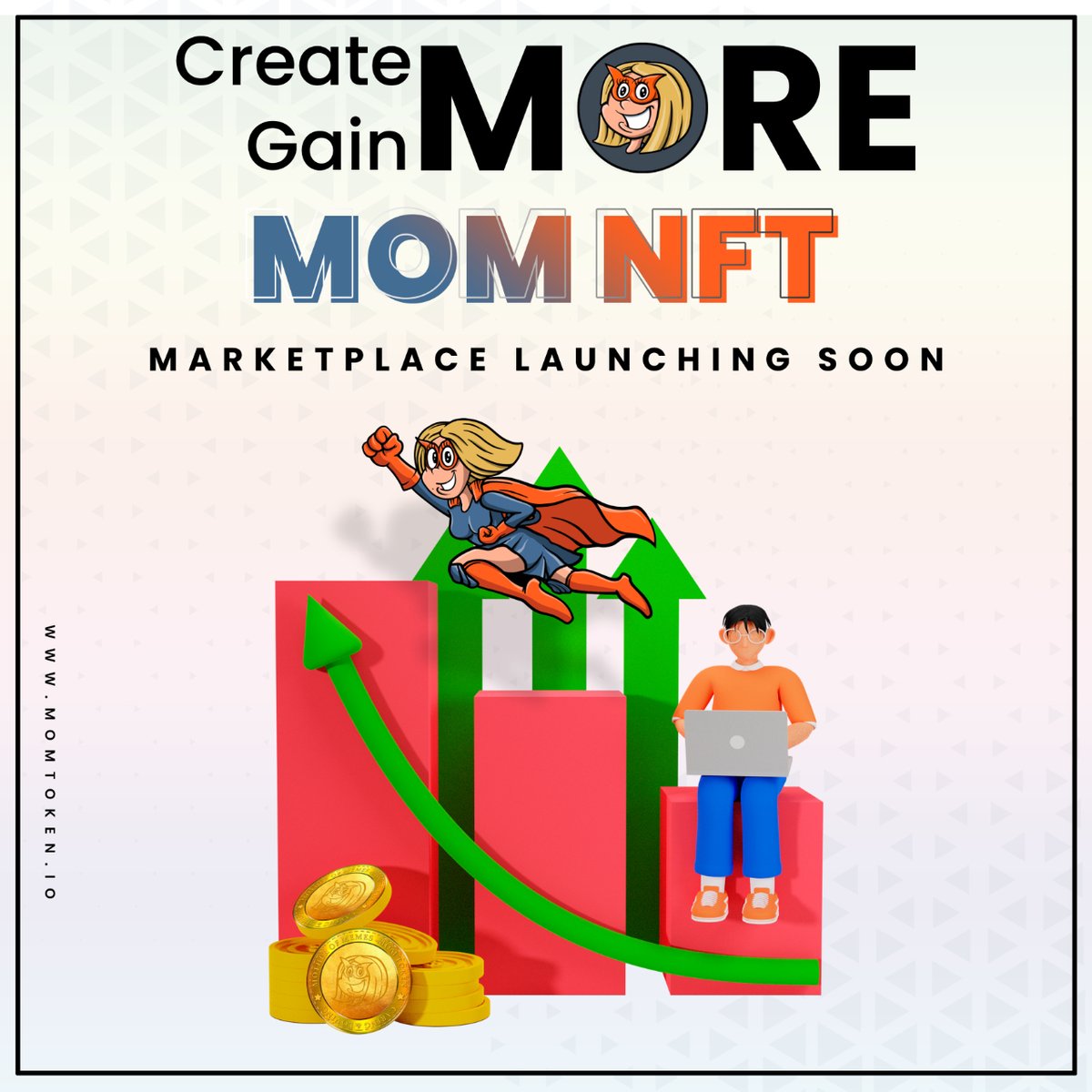 MomTokenGlobal's tweet photo. Create More!
Gain More!

Only on MOM MEME NFT 🤩 
Launching soon! 

Join our Community: https://t.co/D7siBZZ2DV

#MOM $MOM #MOMToken #MotherOfMemes #NFT #MEMENFT #cryptocurrency #Crypto #MemeToken #100XToken https://t.co/gMgc1vkEbj