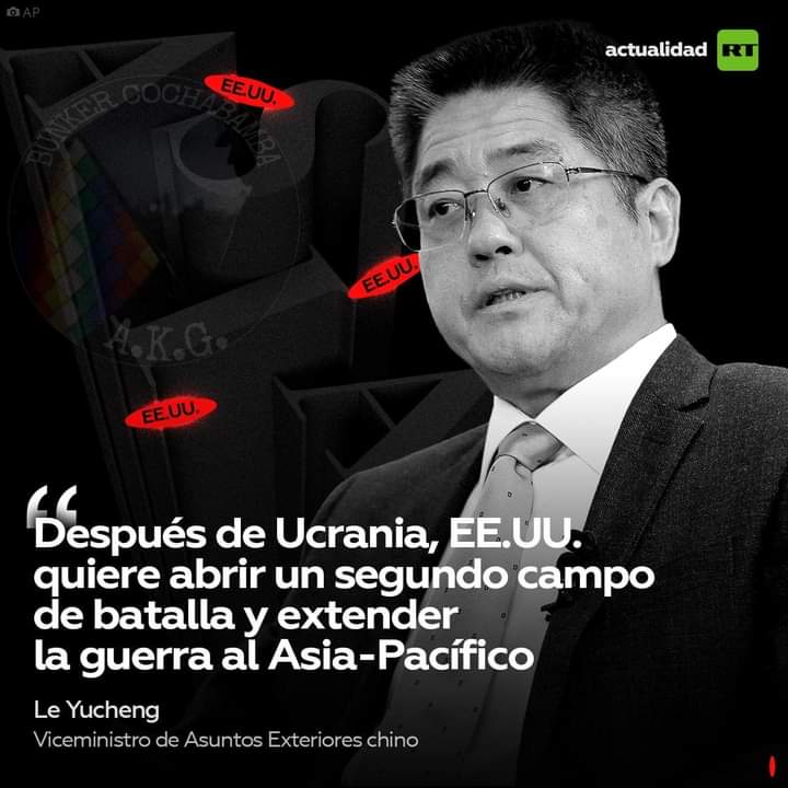 AtentoOaxaca's tweet photo. Tras la crisis ucraniana, Estados Unidos intentará abrir un segundo frente de batalla y extender la guerra a la región del Asia-Pacífico, declaró este viernes el viceministro de Asuntos Exteriores chino, Le Yucheng.
#Oaxaca 
Litio https://t.co/gPxSfxiP6k
