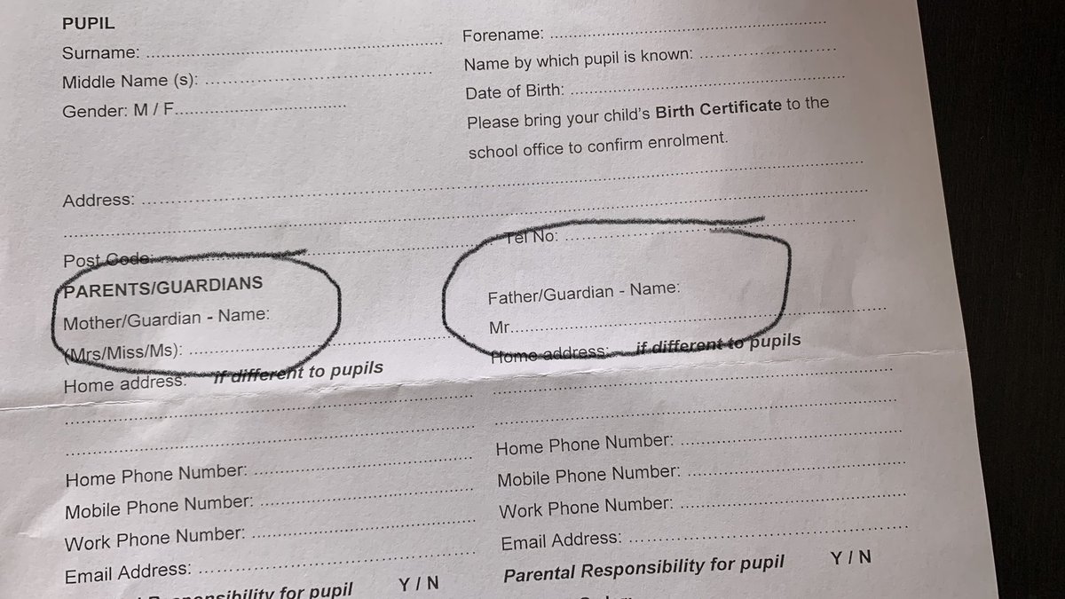 FrequencyDual's tweet photo. Het friends with children - next time you have to fill in a form like this one maybe you could think about challenging the language choices to be more inclusive of families like mine. Then perhaps this won’t happen so often. https://t.co/tURiDghEDl
