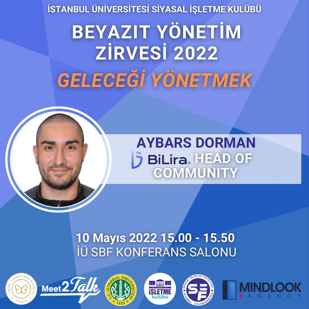 Aybars Dorman, Türk Lirası ile desteklenen stabil kripto para “BiLira” nın topluluk başkanıdır.

Dorman, lisans eğitimini Bahçeşehir Üniversitesi Yazılım Mühendisliği bölümünde tamamlamıştır. <a href="/blockhoood/">Aybars D. Nika</a> #iü #BYZ #siyasalik
