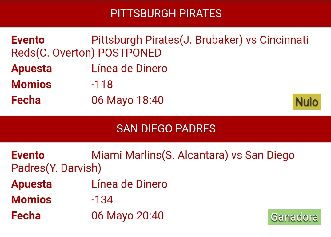mrpickman31's tweet photo. Cobrado🤑 el parlay ganador⚾
#MLB
#LetsGoBucs #TimeToShine https://t.co/aUBYdtvWsk
