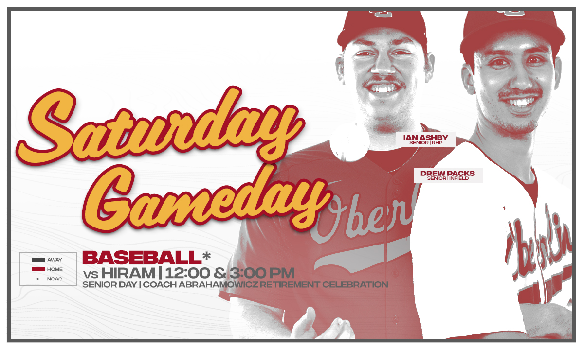 Saturdays are for baseball, senior days, and celebrating the career of head coach Adrian Abrahamowicz! 🎉

🎥 bit.ly/392f3pZ
📊 bit.ly/3MX157z

<a href="/Yeo_Baseball/">Oberlin Baseball</a> // #YeoGameday
