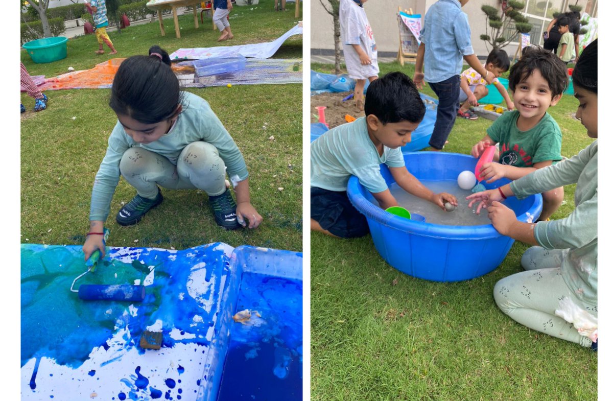 deswal_tripti's tweet photo. Aday filled of
giggles,#play,#exploration #messyplayday Ss were
completely absorbed in the #gloopy #frothy slimy muddy squelchy fun.made slimes,jumped in the #muddypuddle,slid through the frothyfoam,bubbled around the bubblesheet,had
foamy fun&amp;soapy run&amp;what not! @Prometheus_Edu https://t.co/1tKkDwPIJl