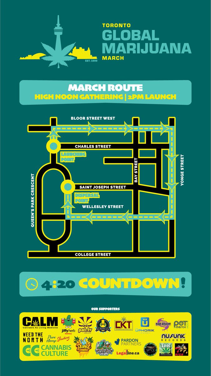 GMMLIVE's tweet photo. Big Day is here! @GMMLIVE hits the streets today in Toronto! @theHerbKushman is back to lead the masses! HIGH NOON GATHERING 2PM LAUNCH! @blogTO @6ixbuzztv @CannabisCulture @PotTV @JodieEmery https://t.co/BaabZF1eFd