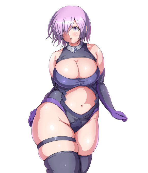 描いてるうちにどんどんむっちりしてしまったマシュさん 