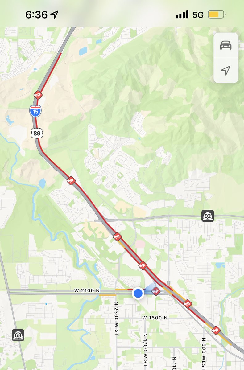 Domisbombb's tweet photo. If anyone was wondering was a Friday night driving in utah around 6pm looks like- I truly don’t get it. https://t.co/fIYsbbz2ag