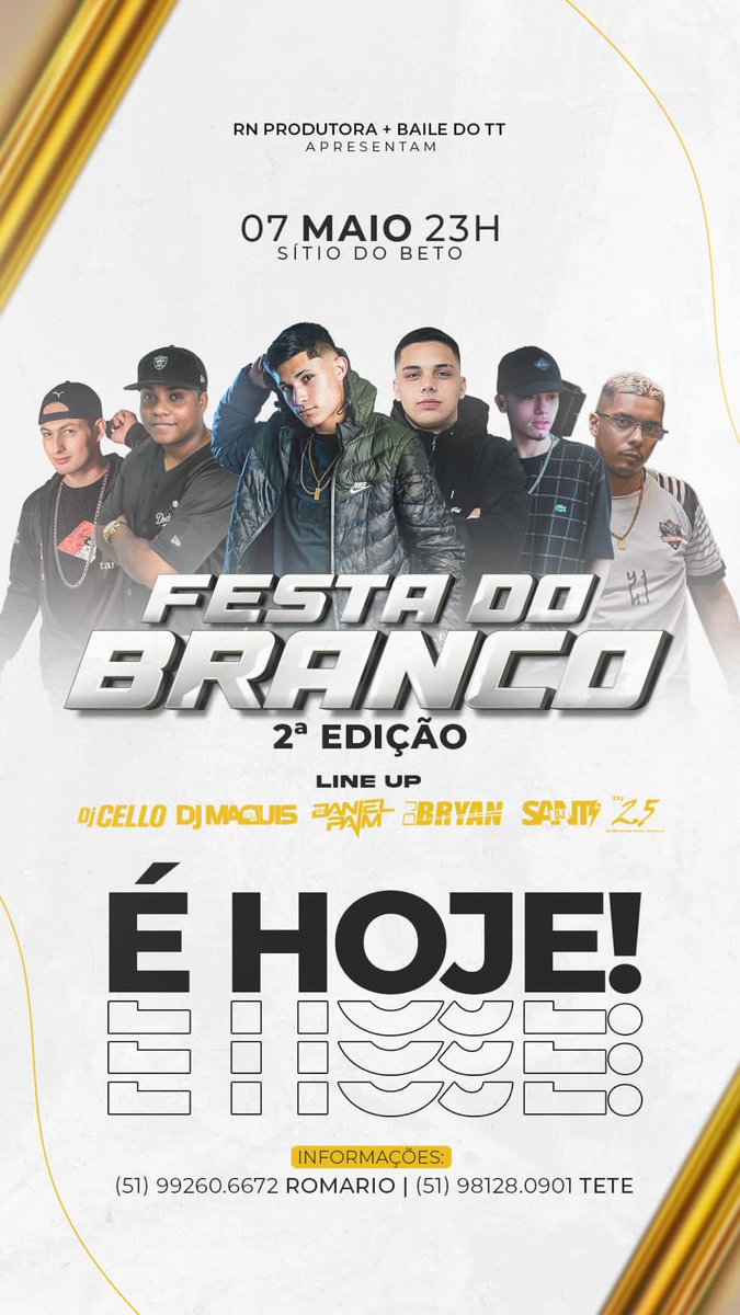 David_teixeira0's tweet photo. É hoje festa do branco bora curtir esse baile vai ta climinha em mais uma da @ProdutoraRn https://t.co/DnDfcsONd0